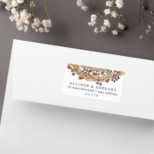 Harvest Berry Wreath Return Address Label