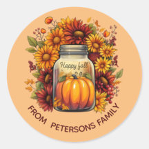 HARVEST BLESSING JAR AUTUMN STICKERS