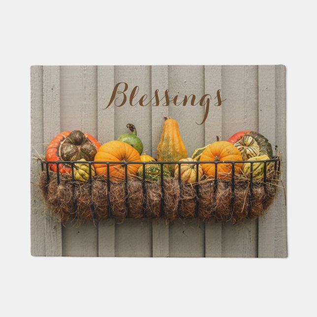 Harvest Blessings Doormat (Front)