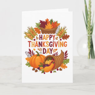 Harvest Blessings — Happy Thanksgiving Day Card