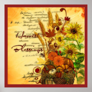 Harvest blessings poster