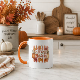 Harvest Blessings Thanksgiving Fall Coffee Mug