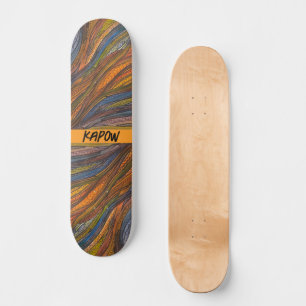 "Harvest Blue Strands" Skate Board