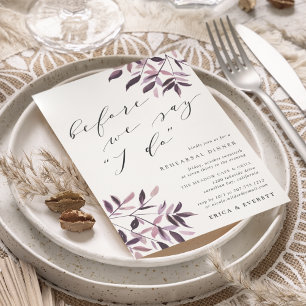 Harvest Blush Rehearsal Dinner Invitation