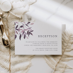 Harvest Blush   Watercolor Foliage Reception Card