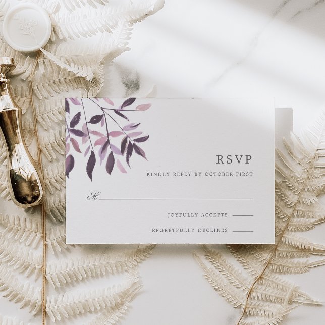 Harvest Blush | Watercolor Foliage RSVP Card (Creator Uploaded)