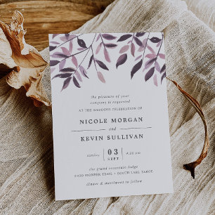 Harvest Blush   Watercolor Wedding Invitation
