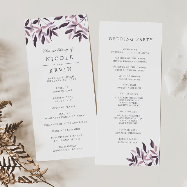 Harvest Blush Wedding Ceremony Program Programme (Creator Uploaded)