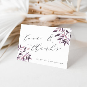 Harvest Blush Wedding Thank You Card