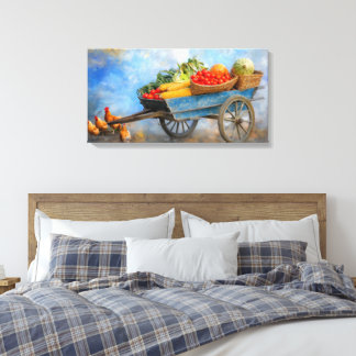Harvest Bounty Cart Canvas Print