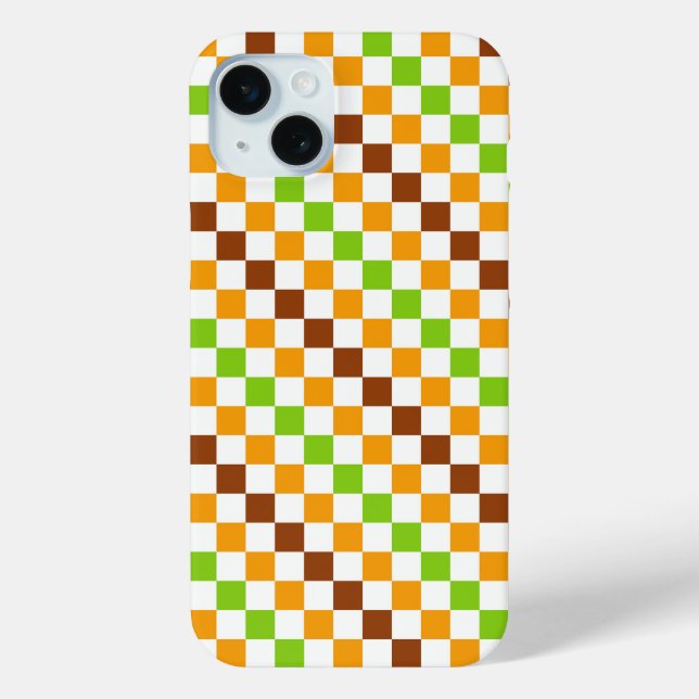 Harvest diagonal checkerboard pattern Case-Mate iPhone case (Back)
