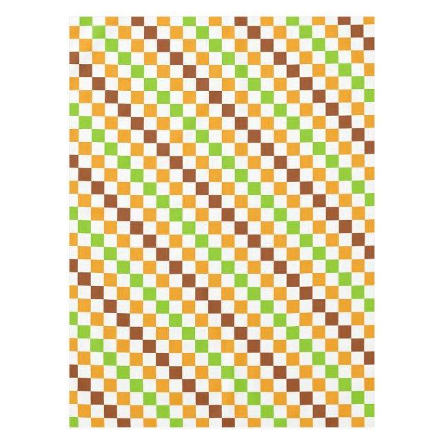 Harvest diagonal chequerboard pattern tablecloth (Front)