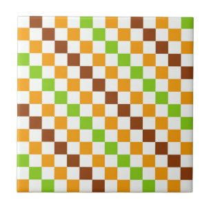 Harvest diagonal chequerboard pattern tile