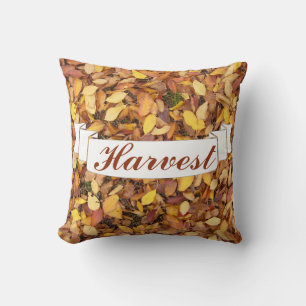 Harvest Fall Leaves Pile Cushion