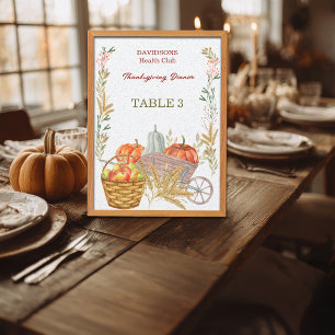 Harvest Farm Thanksgiving Customize Table Sign