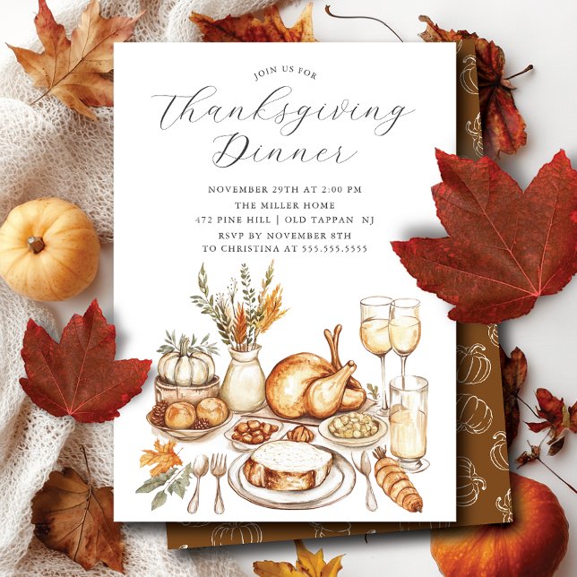 Harvest Feast Thanksgiving Invitation (Creator Uploaded)