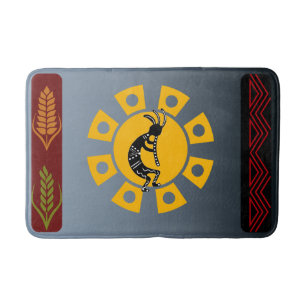 Harvest Fertility Sun Kokopelli Bath Mat