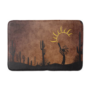 Harvest Fertility Sun Kokopelli  Bath Mat