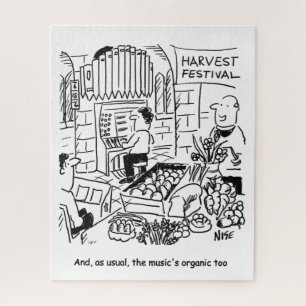 Harvest Festival Church Service with Church Jigsaw Puzzle