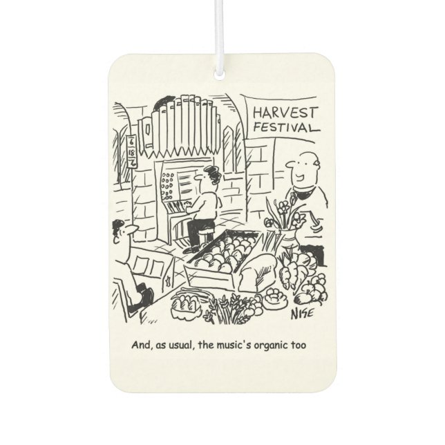 Harvest Festival Gag. Personalise with a Message Car Air Freshener (Front)