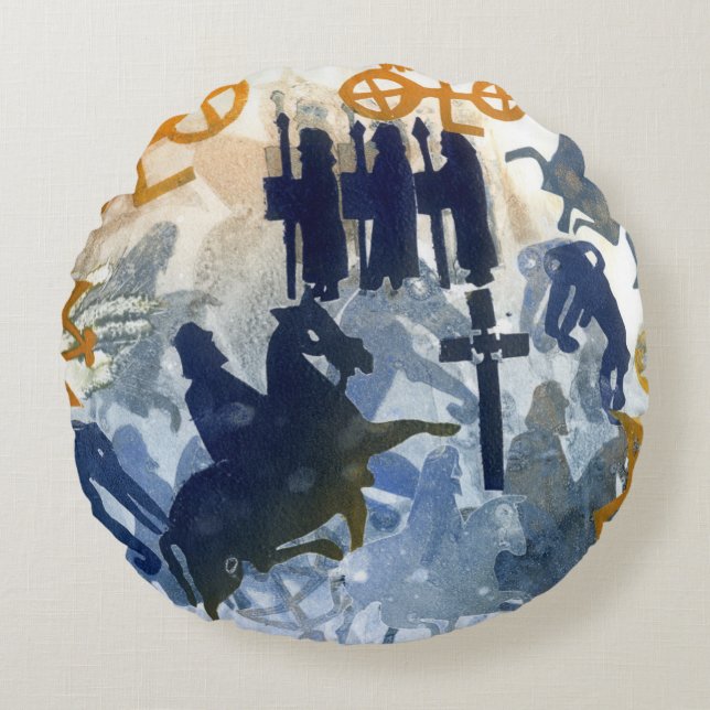 Harvest FEstival Round Cushion (Front)
