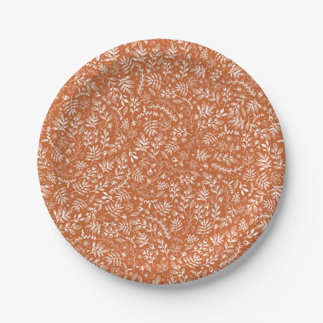 Harvest Floral Paper Plate (Front)