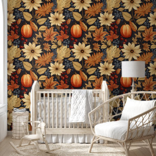 Harvest Floral Symphony Wallpaper