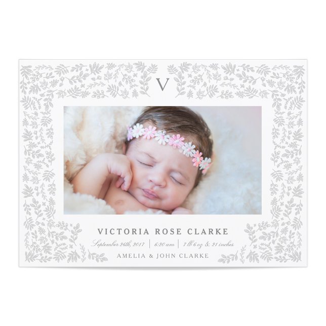 Harvest Flowers Birth Announcement (Creator Uploaded)