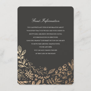 Harvest Flowers Directions/Information Card