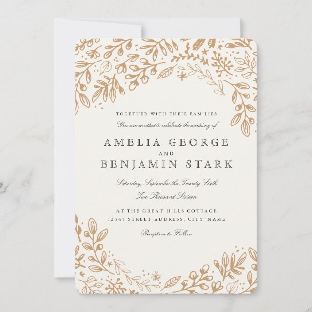 Harvest Flowers Invitation (Front)