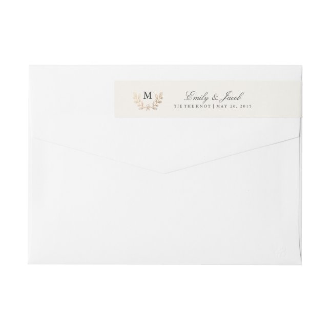 Harvest Flowers Wedding Wrap Around Label (Back)