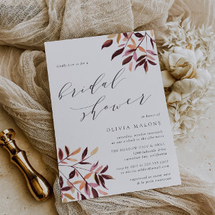 Harvest Foliage Bridal Shower Invitation