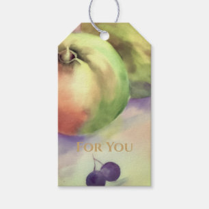 Harvest Fruits Apples Pears & Grapes Gift Tag