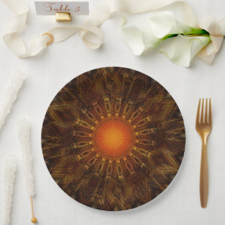 harvest gathering sunshine paper plate