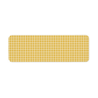 Harvest Gold and White Gingham Check Plaid Pattern