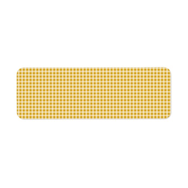 Harvest Gold and White Gingham Check Plaid Pattern (Front)