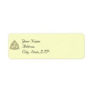 Harvest Gold Celtic Knot Return Address Label