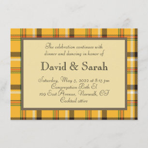 Harvest Gold Plaid Enclosure Card