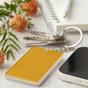 Harvest Gold Rectangle Acrylic Keychain