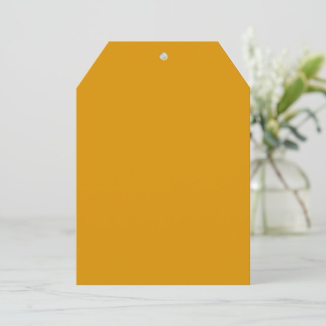 Harvest Gold Tag Invitation (Standing Front)