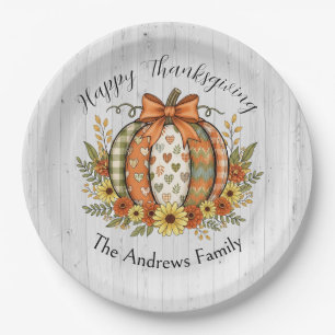 Harvest Grace Thanksgiving Paper Plate
