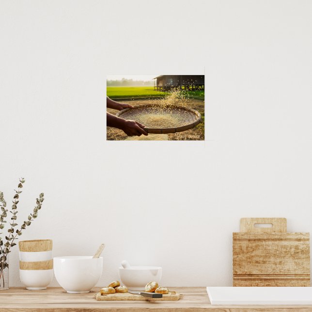 Harvest Grain, Rice Field Poster (Kitchen)