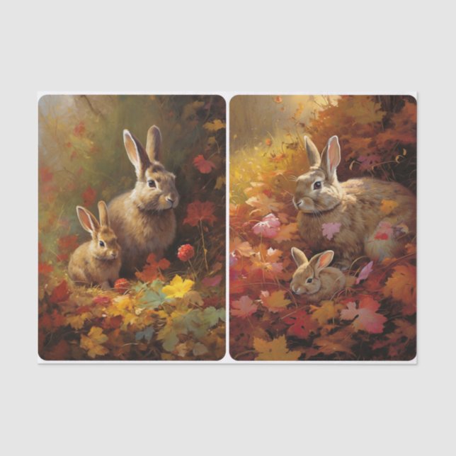 Harvest Hares Tissue Paper (Front)