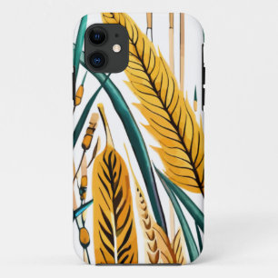Harvest Harmony: A Wheat Pattern on a White Canvas Case-Mate iPhone Case
