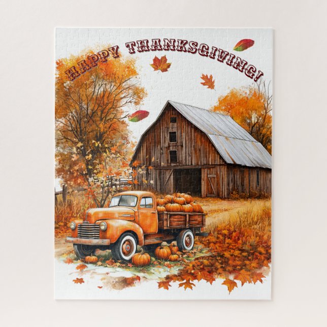 Harvest Haul: The Pumpkin Truck Puzzle (Vertical)