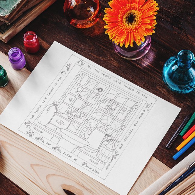 Harvest Home Colouring Book Postcard (Creator Uploaded)