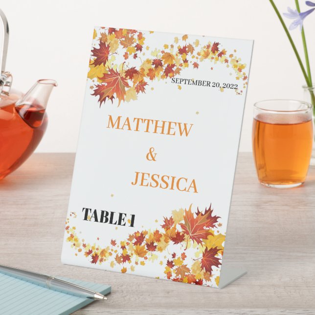 Harvest Hues Table Name Sign (In SItu)