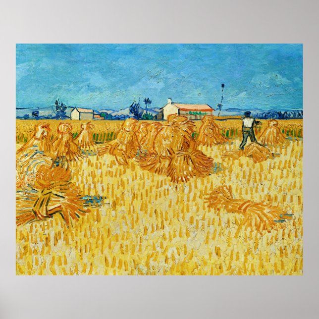 Harvest in Provence by Vincent Van Gogh Poster (Front)
