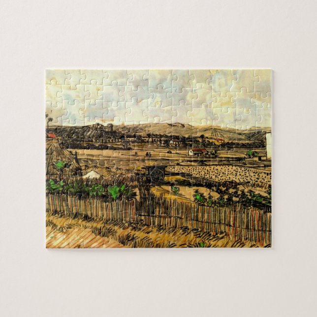 Harvest in Provence Montmajour by Vincent van Gogh Jigsaw Puzzle (Horizontal)
