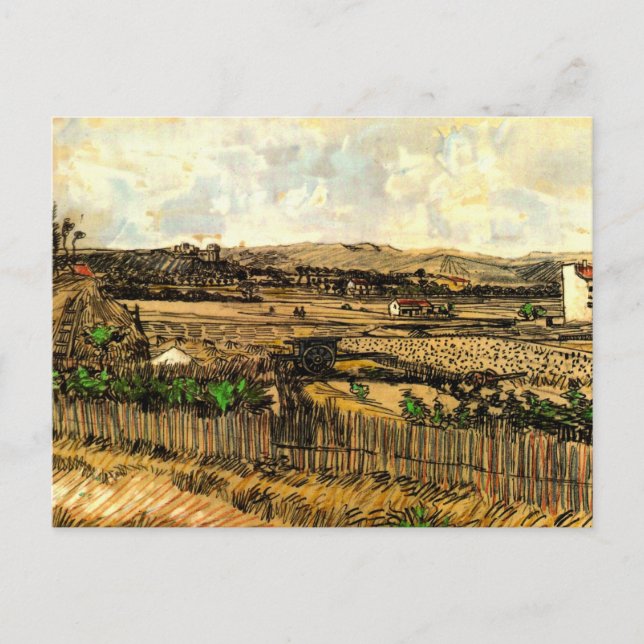 Harvest in Provence Montmajour by Vincent van Gogh Postcard (Front)